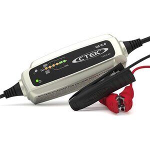 US 0.8 12 Volt Fully Automatic 6 Step Battery Charger,Black